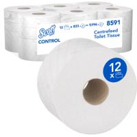 8591 SCOTT 12 rolls of 9996 Sheets Toilet Roll, 2 ply