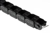 07100180 Igus 7, e-chain Black Cable Chain - Flexible Slot, W16.5 mm x D15mm, L1m, 18 mm Min. Bend Radius, Igumid G