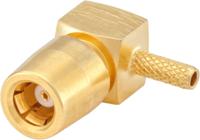 59k204-301l5 Rosenberger, Jack Cable Mount SMB Connector, 50Ω, Crimp, Solder Termination, Right Angle Body