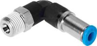 qskl-14-10 Festo Elbow Threaded Adaptor, R 1/4 Male to Push In 10 mm, Threaded-to-Tube Connection Style, 153435