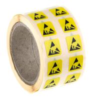 211-1231 RS PRO Yellow Paper ESD Label 12 mm x 12mm