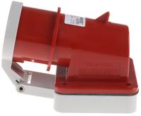 400 MENNEKES IP44 Red Panel Mount 3P + N + E Right Angle Industrial Power Plug, Rated At 16A,  V