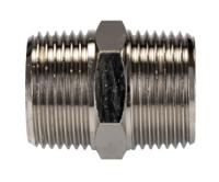 176-0984 RS PRO Brass Pipe Fitting, Straight Threaded Nipple, Male 1in to Male 1in