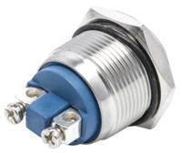 r19frsstag EOZ Push Button Switch, Momentary, Panel Mount, 19.2mm Cutout, SPST, 48 V dc, 250V ac, IP65