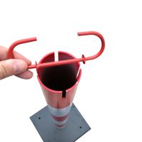 284-5306 RS PRO Red & White Steel Barrier Post