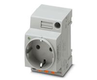 0804040 Phoenix Contact German Mains Sockets, 16A Grey, DIN Rail Mount, 250 V