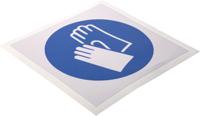 813-4489 RS PRO Vinyl Mandatory Hand Protection Sign With Pictogram Only Text
