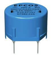 b82721a2701n020 EPCOS 10 mH ±30% Ferrite Power Line Choke, 700mA Idc, 550mΩ Rdc 250 V ac, B82721A
