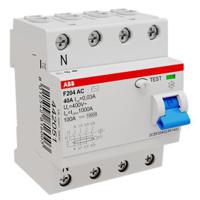 2csf204023r1400-f204-ac-40003-l ABB RCCB, 40A, 4 Pole