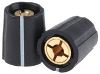 s111-125bk Sifam 11.5mm Black Potentiometer Knob for 3.2mm Shaft Splined, S111 125BK