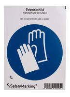 210495 Wolk PVC Mandatory Hand Protection Sign With Pictogram Only Text