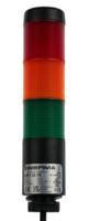 69911075 Werma Kompakt 37 Series Red/Green/Yellow Buzzer Signal Tower, 3 Lights, 24 V, Base Mount, Tube