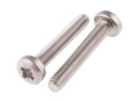 190-535 RS PRO Pozi M4 Pan A4 316 Stainless Steel Machine Screws DIN 7985 x 25.0mm