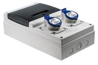 6711623-r Scame, DOMINO IP44 Blue Wall Mount 2P + E RCD Industrial Power Connector Socket, Rated At 16A, 230 V