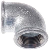 770090205 Georg Fischer Galvanised Malleable Iron Fitting, 90° Elbow, Female BSPP 3/4in to Female BSPP 3/4in