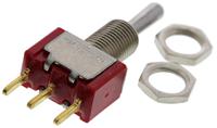 3-1825137-6 TE Connectivity Toggle Switch, PCB Mount, (On)-Off-(On), SPDT, Through Hole Terminal, 20V