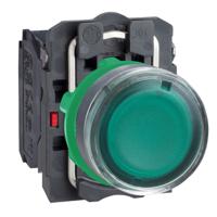 xb5aw3345 Schneider Electric XB5 Series Illuminated Push Button, 22mm Cutout, 1 NO + 1 NC, 240V, IP66, IP67, IP69