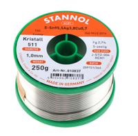 810837 Stannol Wire, 1mm Lead Free Solder, 217°C Melting Point