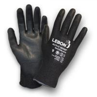 masterblack-10 Lebon Protection MASTERBLACK Black Elastane, High Performance Polyethylene, Polyamide Cut Resistant Gloves, Size 10,