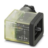 1452233 Phoenix Contact Solenoid Valve Connector with Indicator Light, 24 V ac Voltage