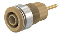233010-27 Staubli Brown Female Banana Socket, 4 mm Connector, 24A, 1000V, Gold Plating