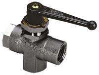 0448-12-21 Legris Nickel Plated Brass 3 Way, Ball Valve, Threaded, BSPP 1/2in, 40bar Operating Pressure