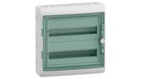13965m Schneider Electric Mureva Series Light Grey Polymer Enclosure, IP65, IK09, Green Lid, 448 x 460 x 160mm