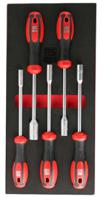 125-3062 RS PRO Hex Nut Driver Set, 6 mm, 7 mm, 8 mm, 10 mm, 13 mm Tip, 125 mm Blade, 225 (6 mm C-PLUS Nut Driver) mm, 235 (10
