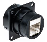 ipt0218-rj45-1f7 Glenair IPT Series Female RJ45 Connector, Panel Mount, Cat6 Straight