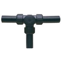 asf21x3t Adaptaflex T Piece, Conduit Fitting, 21mm Nominal Size, M20, Nylon 66, Black IP66, IP67 rating