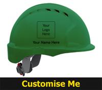 ajf160-000-300 JSP EVO3 Green Safety Helmet, AdjustableVentilated