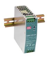 edr-120-24 MEAN WELL EDR Switched Mode DIN Rail Power Supply, 90 → 264V ac ac Input, 24V dc dc Output, 5A Output, 120W