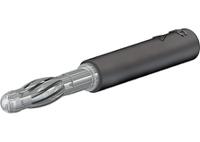225163-21 Staubli Black, Plug Test Connector Adapter With Brass contacts and Nickel Plated - Socket Size: 4mm