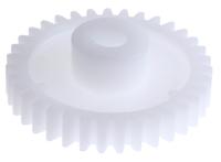521-7562 RS PRO POM 35 Teeth Spur Gear, 1 Module, 6mm Bore Diam, 35mm Pitch Diam, 14mm Hub Diam