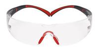 sf401sgaf-red 3M SecureFit™ 400 UV Safety Glasses, Clear PC Lens