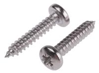 522-1511 RS PRO Plain Stainless Steel Pan Head Self Tapping Screw, N°10 x 1in Long 25mm Long