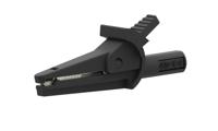 5002-iec-d4-n Electro PJP Alligator Clip, Nickel Plated Brass Contact, 10A, Black