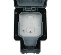 k56410gry MK Electric 13A 1 Gang Switched Fused Spur IP66