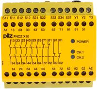 774709 Pilz PNOZ X PNOZ X10 4 Auxiliary Contacts Safety Relay 24V dc, Single/Dual-Channel 6 Safety Contacts