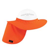 12641 Ergodyne 100% Polyester Orange Hard Hat Neck Guard, Hard Hat