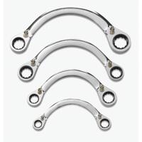 537-5905 RS PRO 4-Piece Spanner Set, 3/8 x 7/16 → 3/4 x 7/8 in, Chrome Vanadium Steel