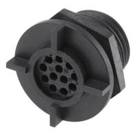 px041312s Bulgin Circular Connector, 12 Contacts, Rear, Miniature Connector, Socket, Female, IP68, Buccaneer 400 Series