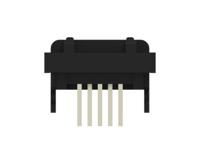 1734510-1 TE Connectivity Right Angle, Board Mount, Receptacle- Single Port Type Mini USB 2.0 Type-B 2.0 USB Connector