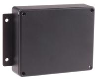 621-4924 RS PRO Black Die Cast Aluminium Enclosure, IP66, Flanged, Black Lid, 139.8 x 89.7 x 55.2mm