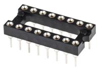110-87-316-41-001101 Preci-Dip 2.54mm Pitch Vertical 16 Way, Through Hole Turned Pin Open Frame IC Dip Socket, 1A
