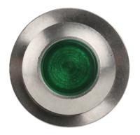 538-532-63 Marl Green Panel Mount Indicator, 12 → 28V, 12.7mm Mounting Hole Size, Solder Tab Termination, IP67