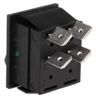 c1353aanac Arcolectric (Bulgin) Ltd Illuminated DPST, On-Off Rocker Switch Panel Mount