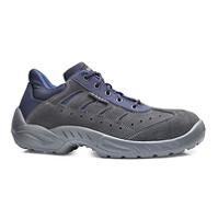 b0163gcr47 BASE B0163 Men, Women Grey/Blue Steel Toe Capped Safety Shoes, UK 12, EU 47