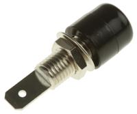 ibu-5568-sw Schutzinger Black Female Banana Socket, 4 mm Connector, Tab Termination, 32A, Nickel Plating