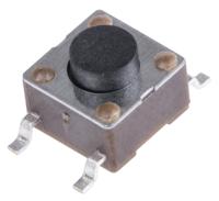 fsm4jsmatr TE Connectivity Black Button Tactile Switch, SPST 50 mA @ 24 V dc 1.4mm Surface Mount